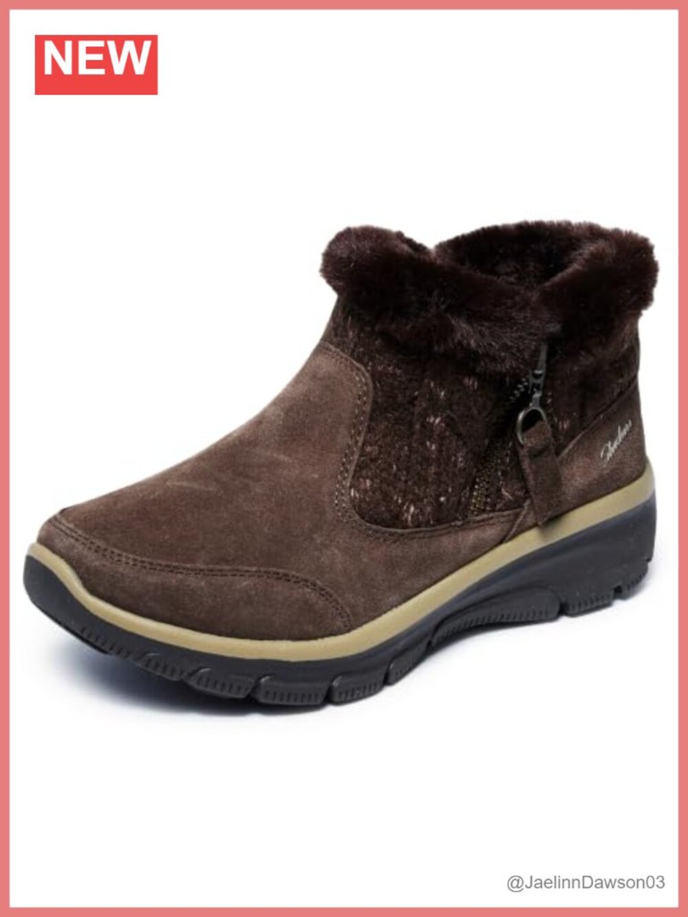 Women's Faux Fur Lined Suede Ankle Booties with Side Zip